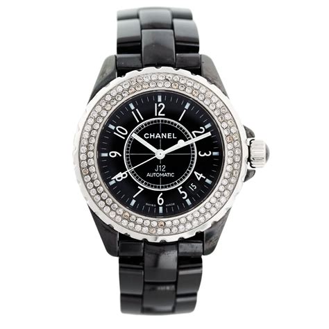 chanel j12 classic black price|chanel j12 diamond bezel.